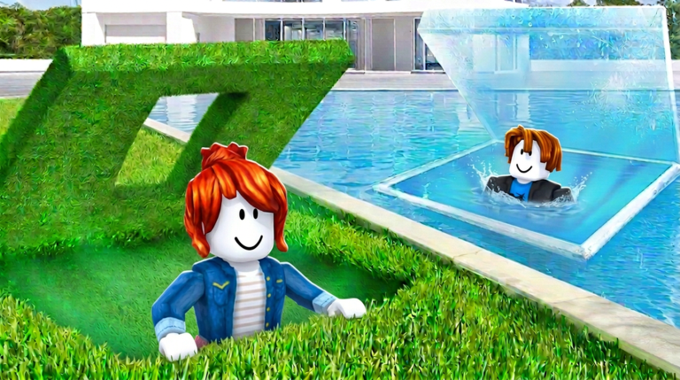 Captura de Hide ur Base and Steal en Roblox con un jugador cerca de una base secreta y pets de income